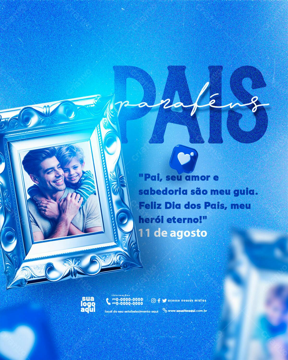 Flyer Dia dos Pais PSD Editável