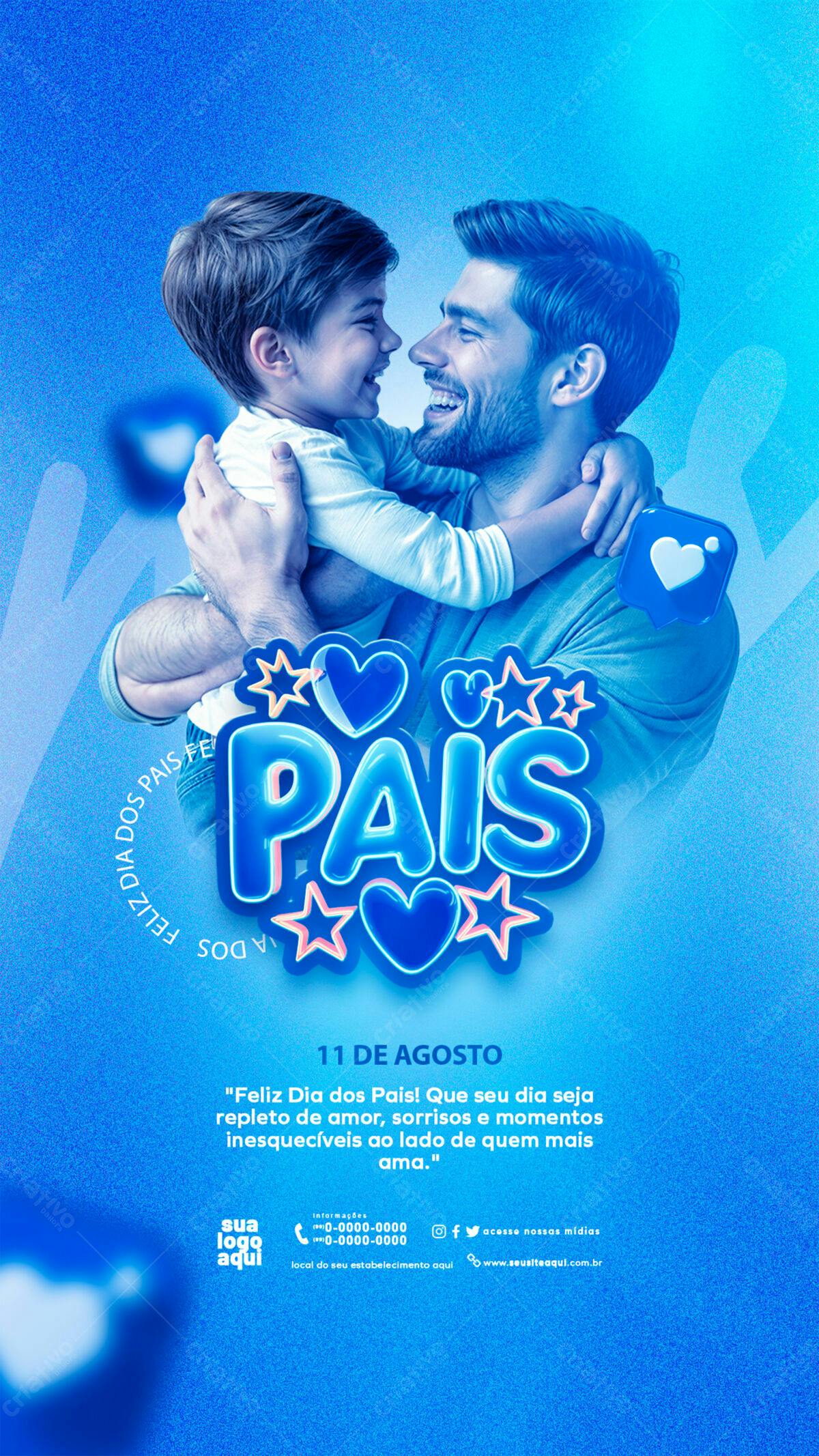 Flyer Dia dos Pais PSD Editável
