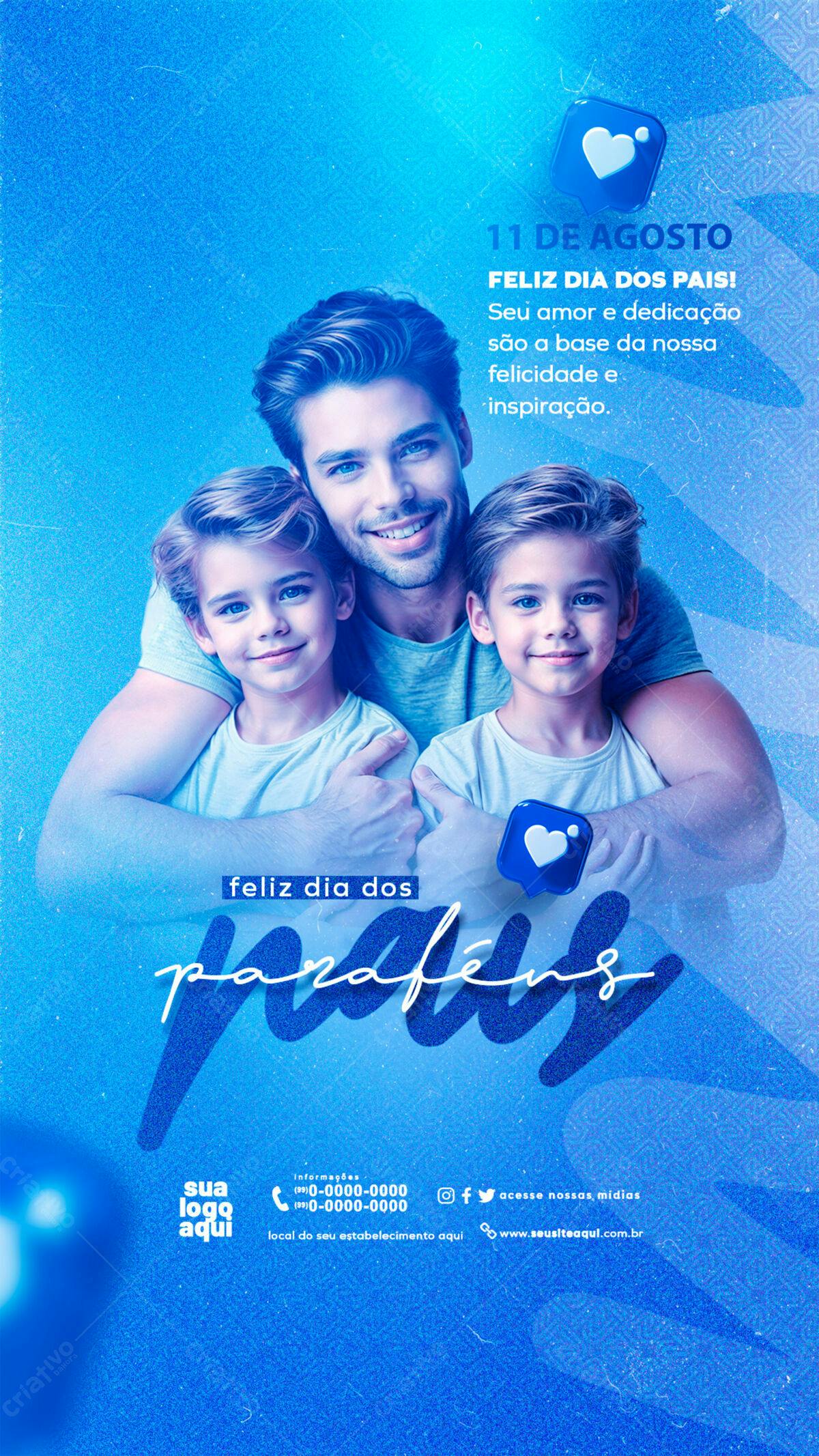 Flyer Dia dos Pais PSD Editável