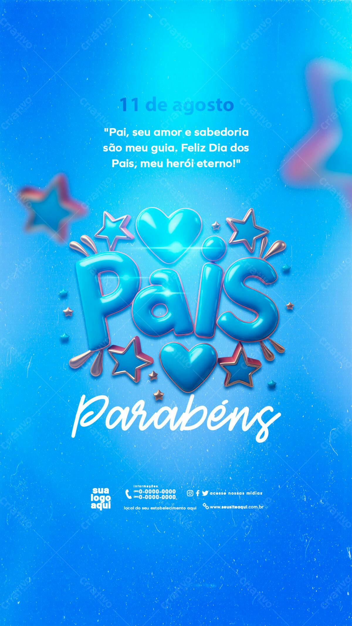 Flyer Dia dos Pais PSD Editável