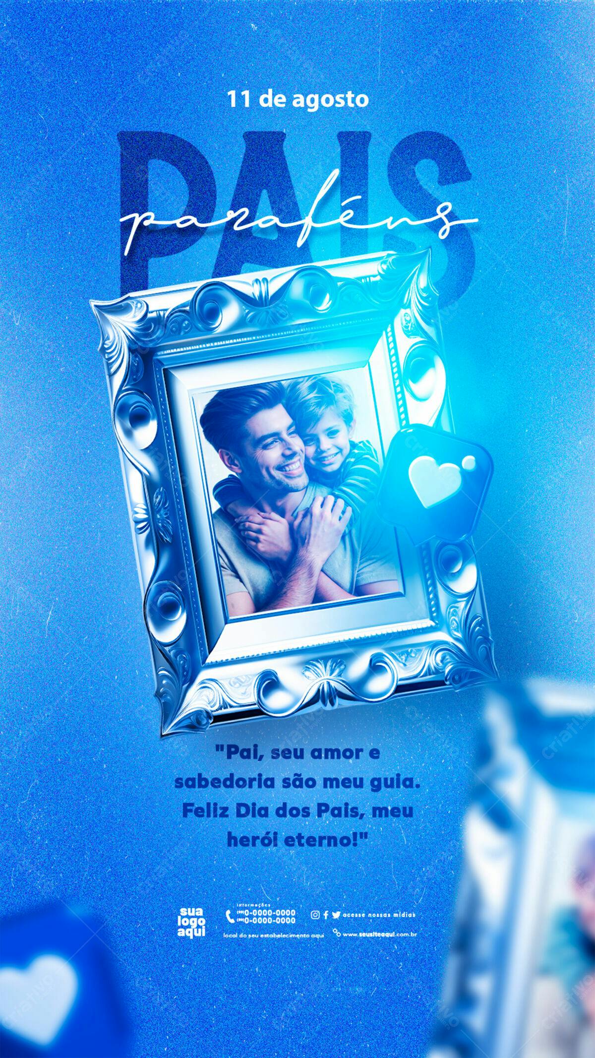 Flyer Dia dos Pais PSD Editável