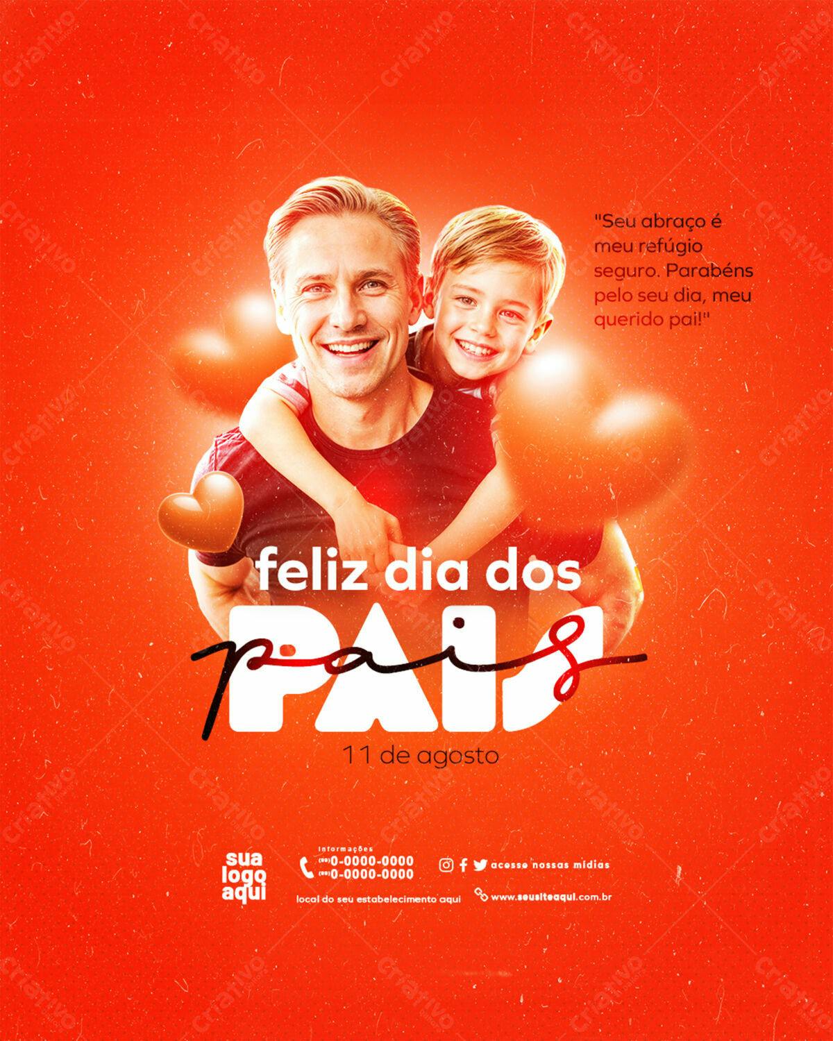Flyer Dia dos Pais PSD Editável