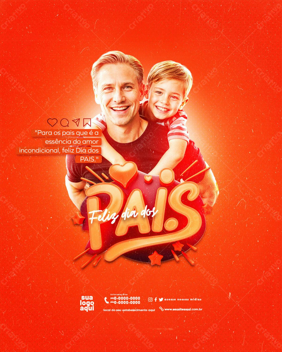Flyer Dia dos Pais PSD Editável