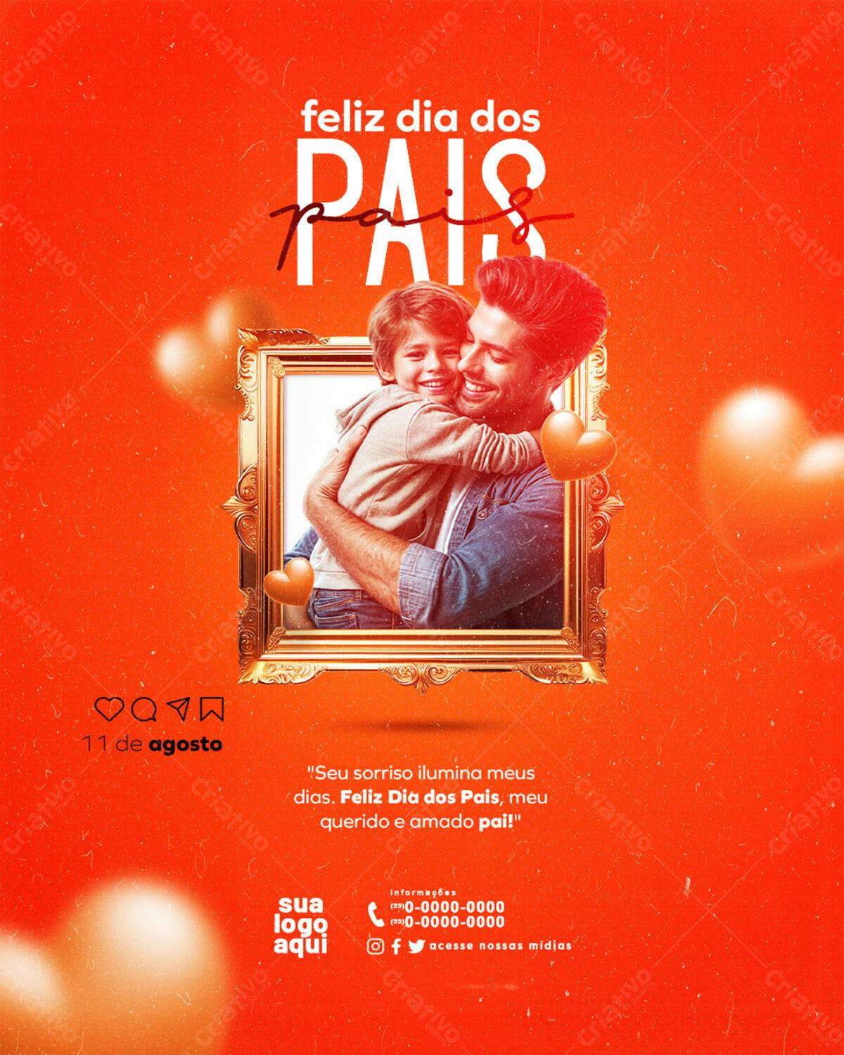 Flyer Dia dos Pais PSD Editável