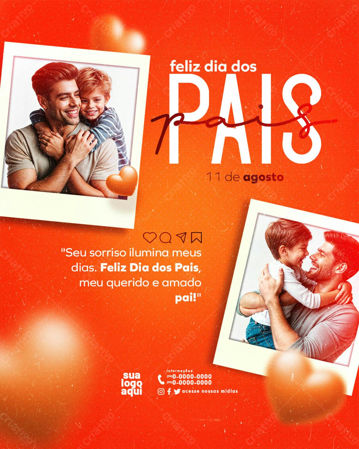 Flyer Dia dos Pais PSD Editável