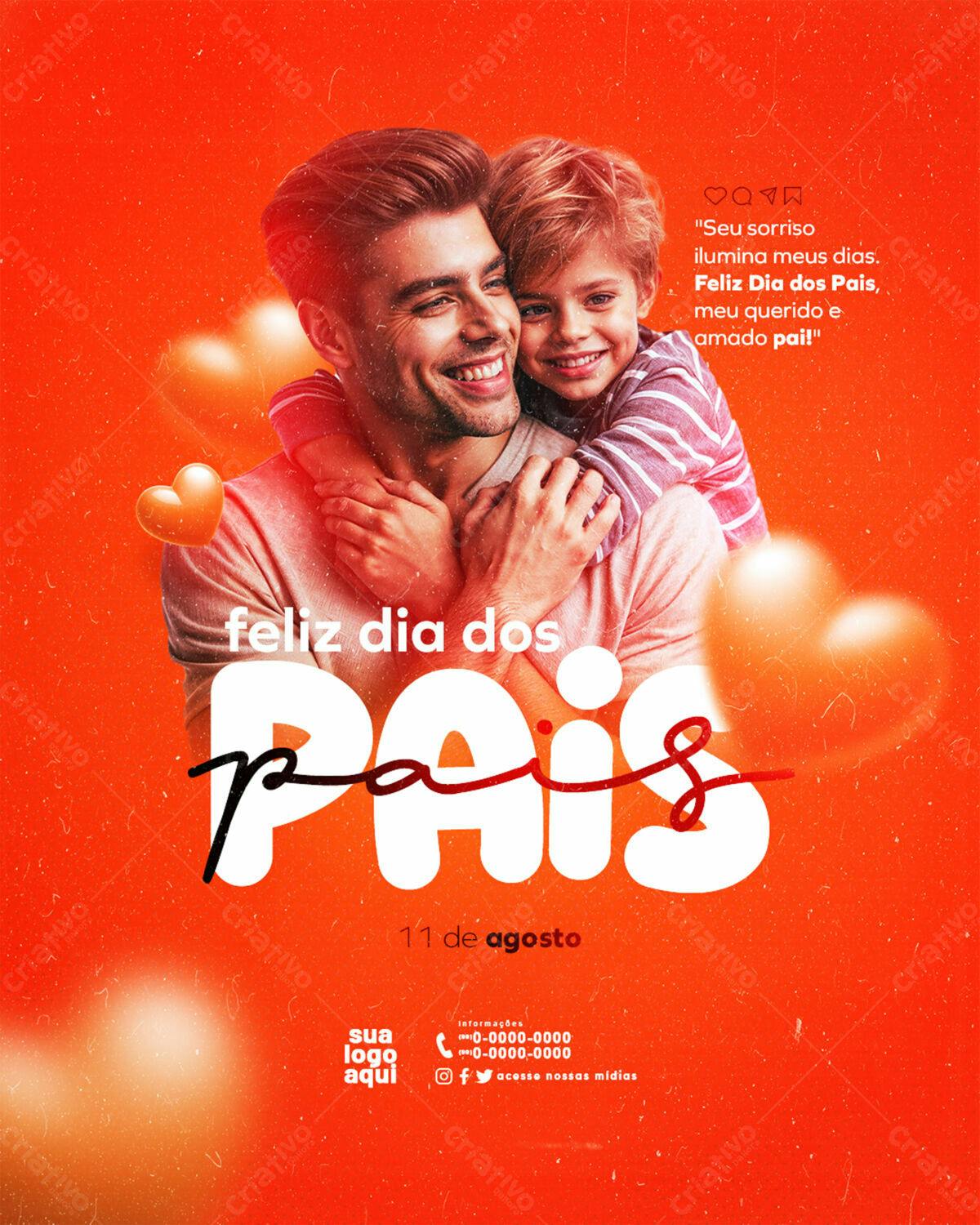 Flyer Dia dos Pais PSD Editável