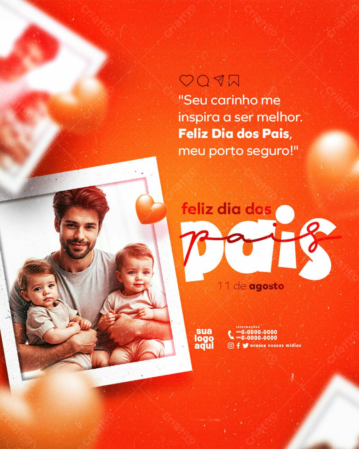 Flyer Dia dos Pais PSD Editável