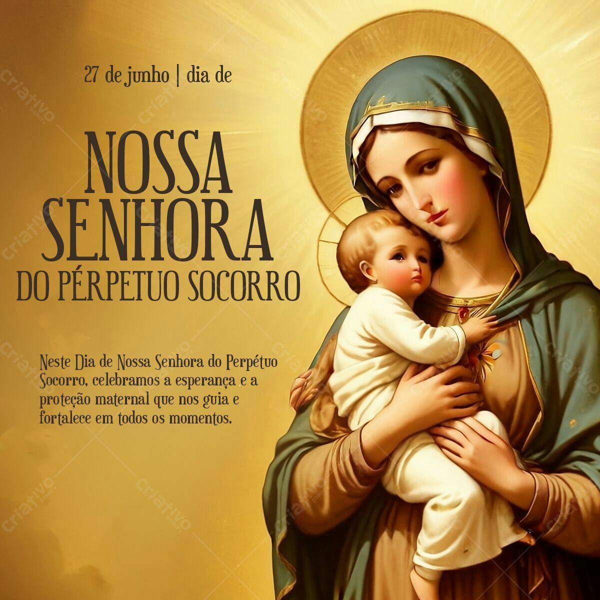Imagem Nossa Senhora do Perpétuo Socorro PSD Editável