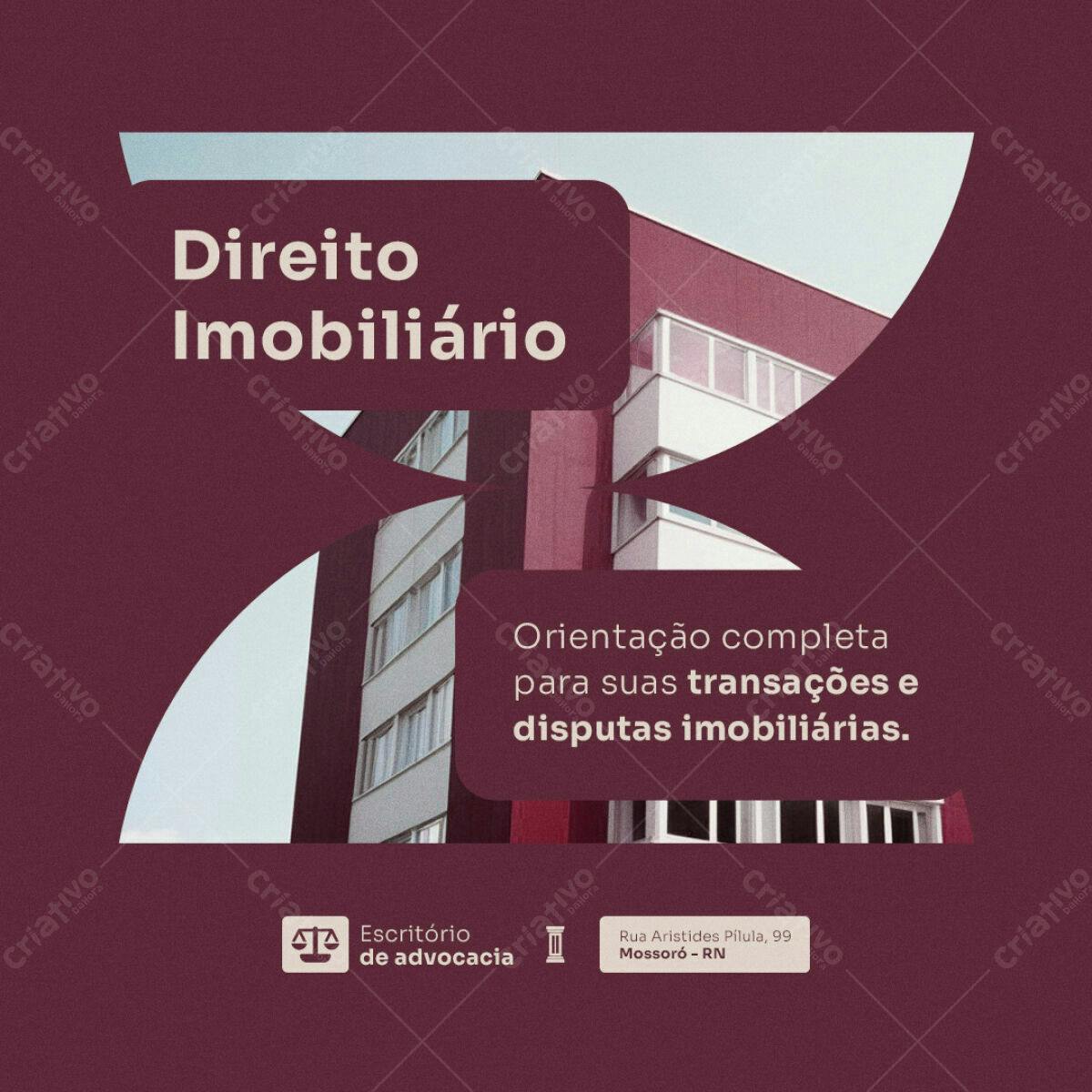 Post para Instagram Direito Imobiliário PSD Editável