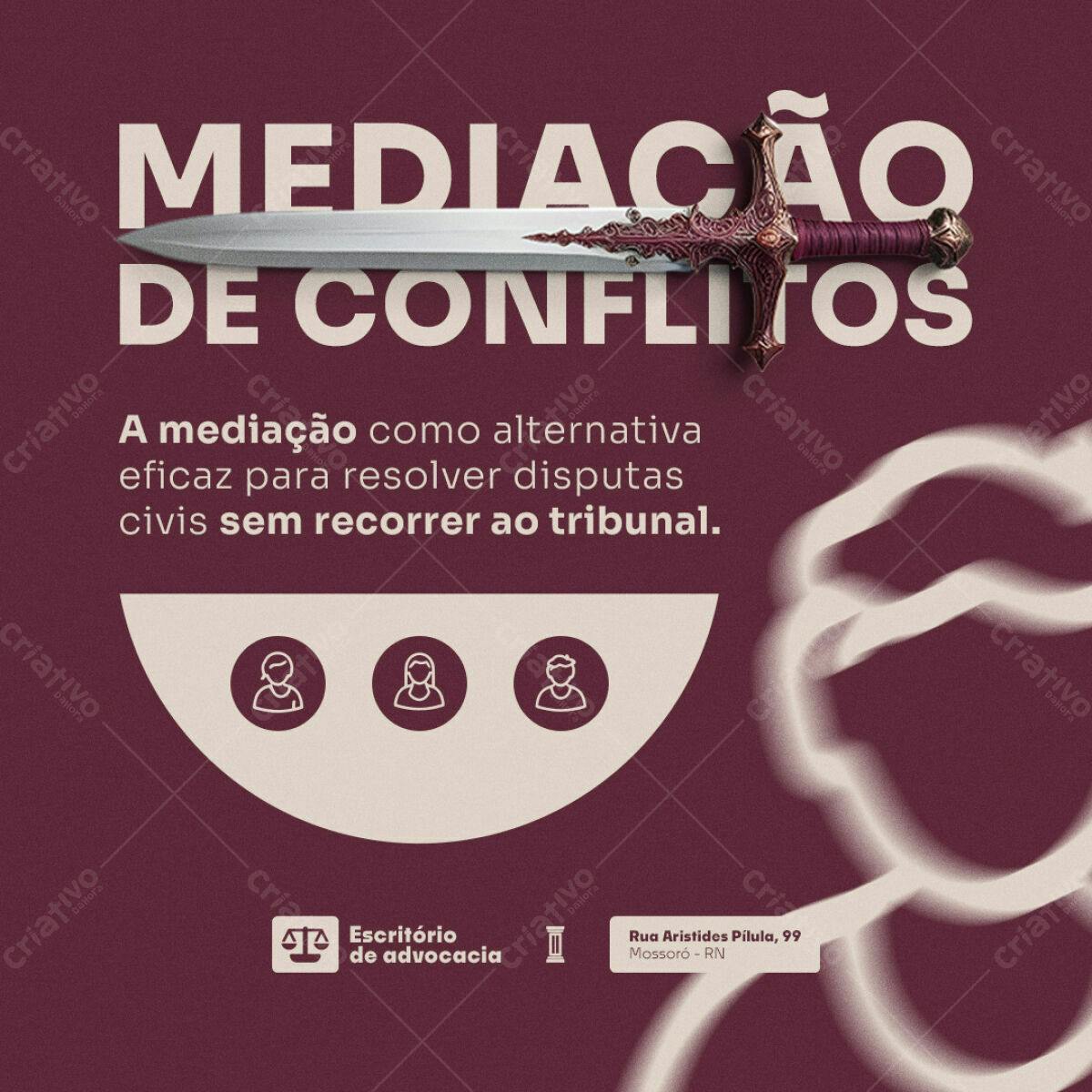Post para Mediação de Conflitos PSD Editável