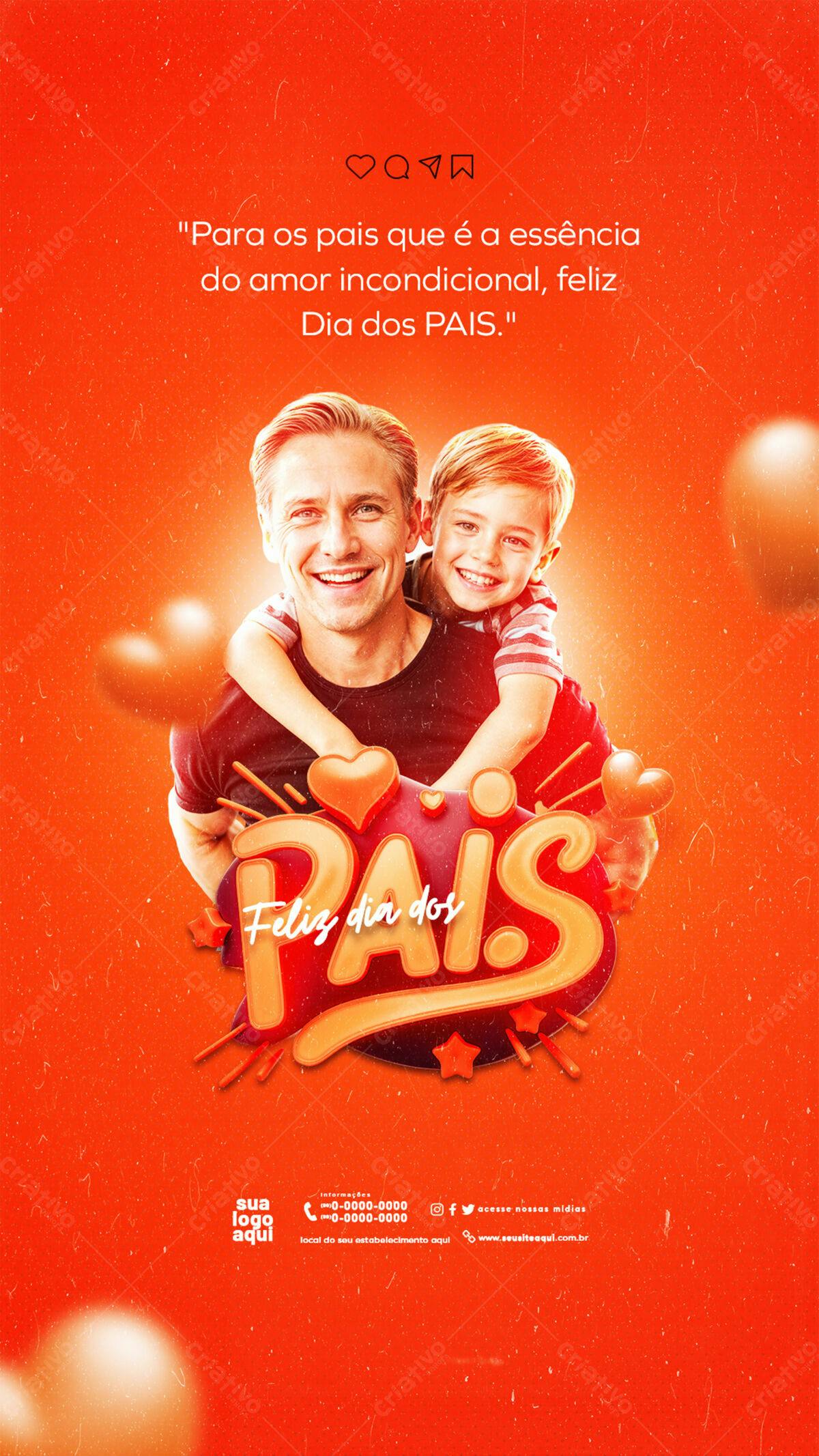 Flyer Dia dos Pais PSD Editável