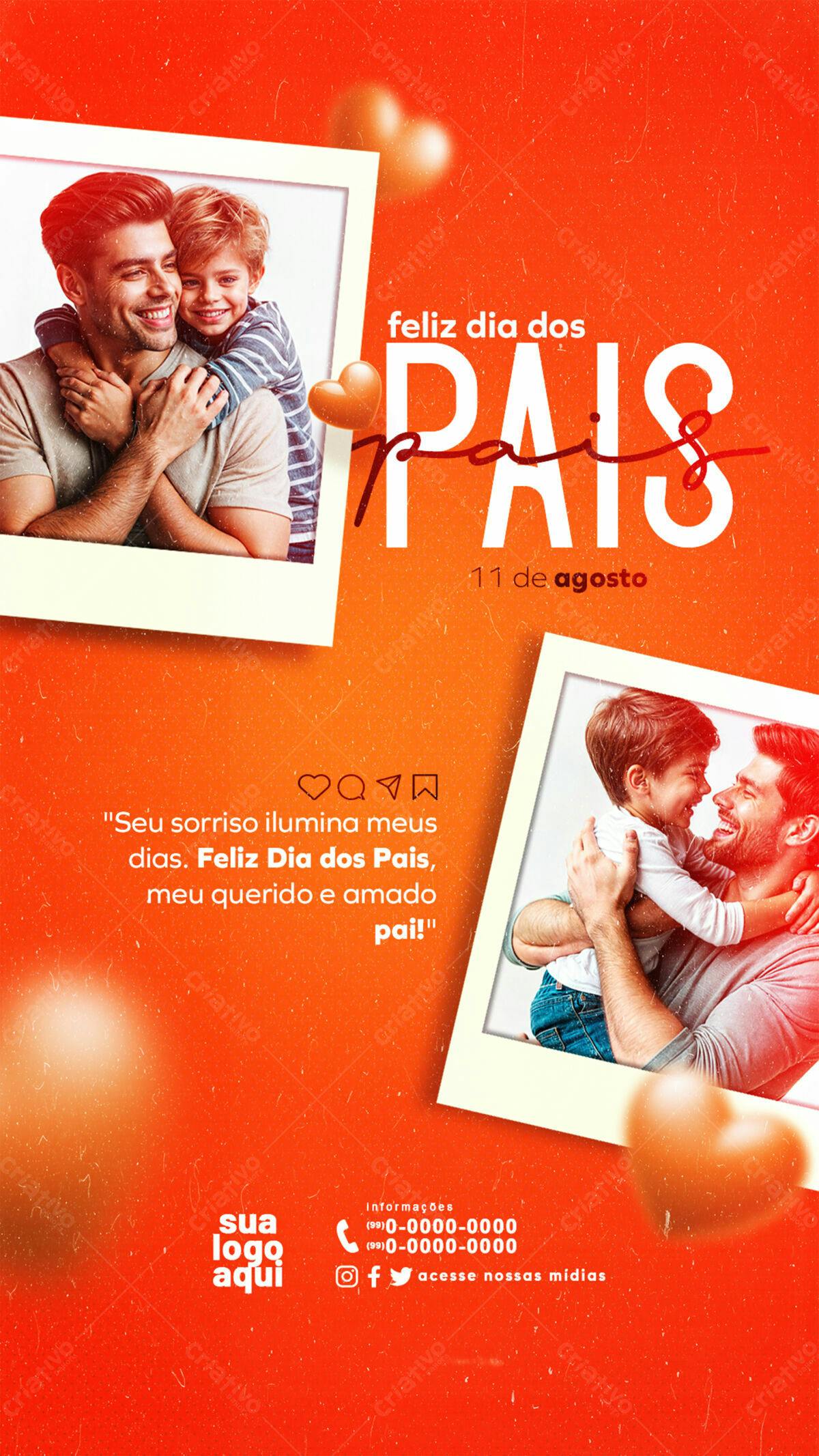 Flyer Dia dos Pais PSD Editável