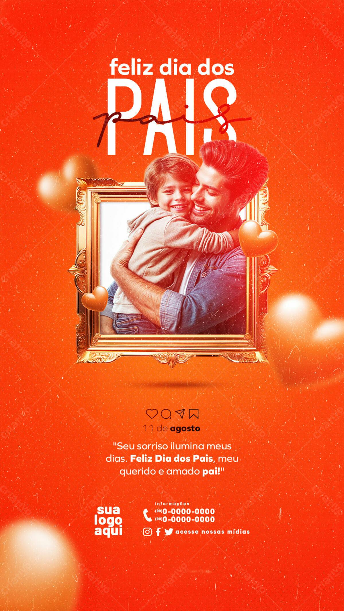 Flyer Dia dos Pais PSD Editável