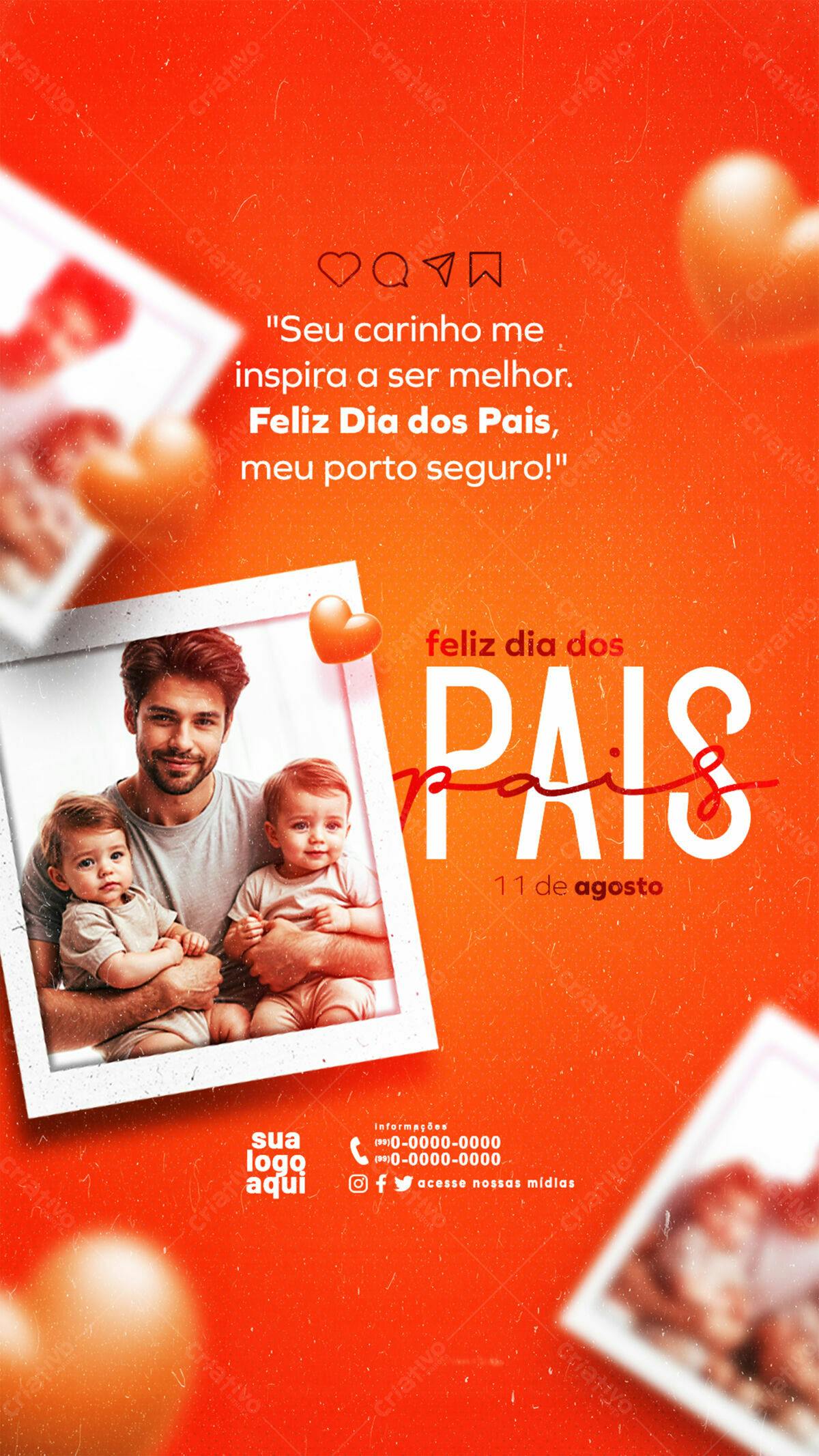 Flyer Dia dos Pais PSD Editável
