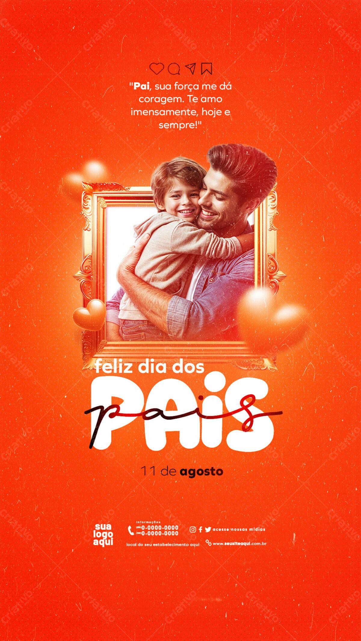 Flyer Dia dos Pais PSD Editável