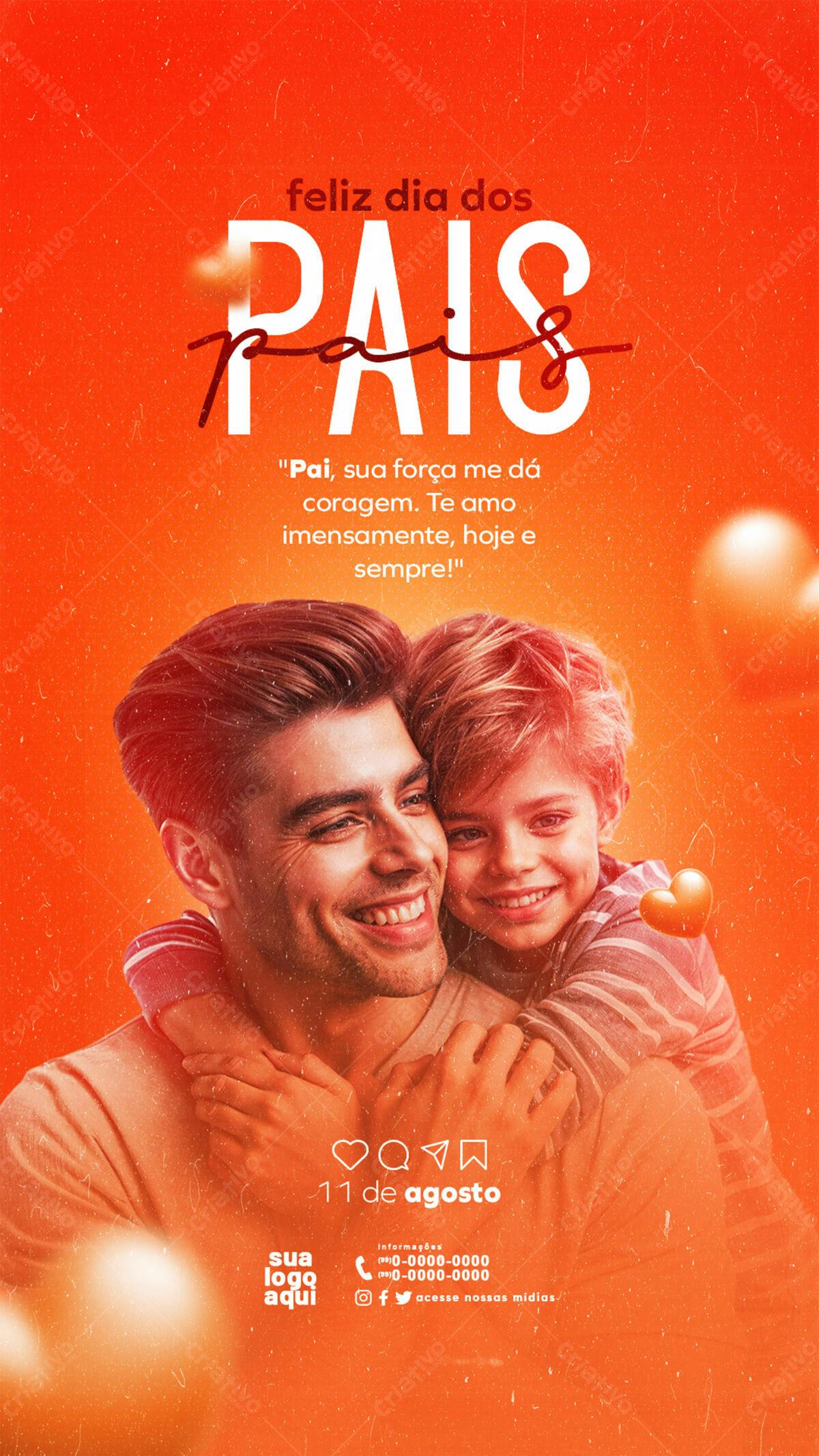 Postagem Dia dos Pais PSD Editável