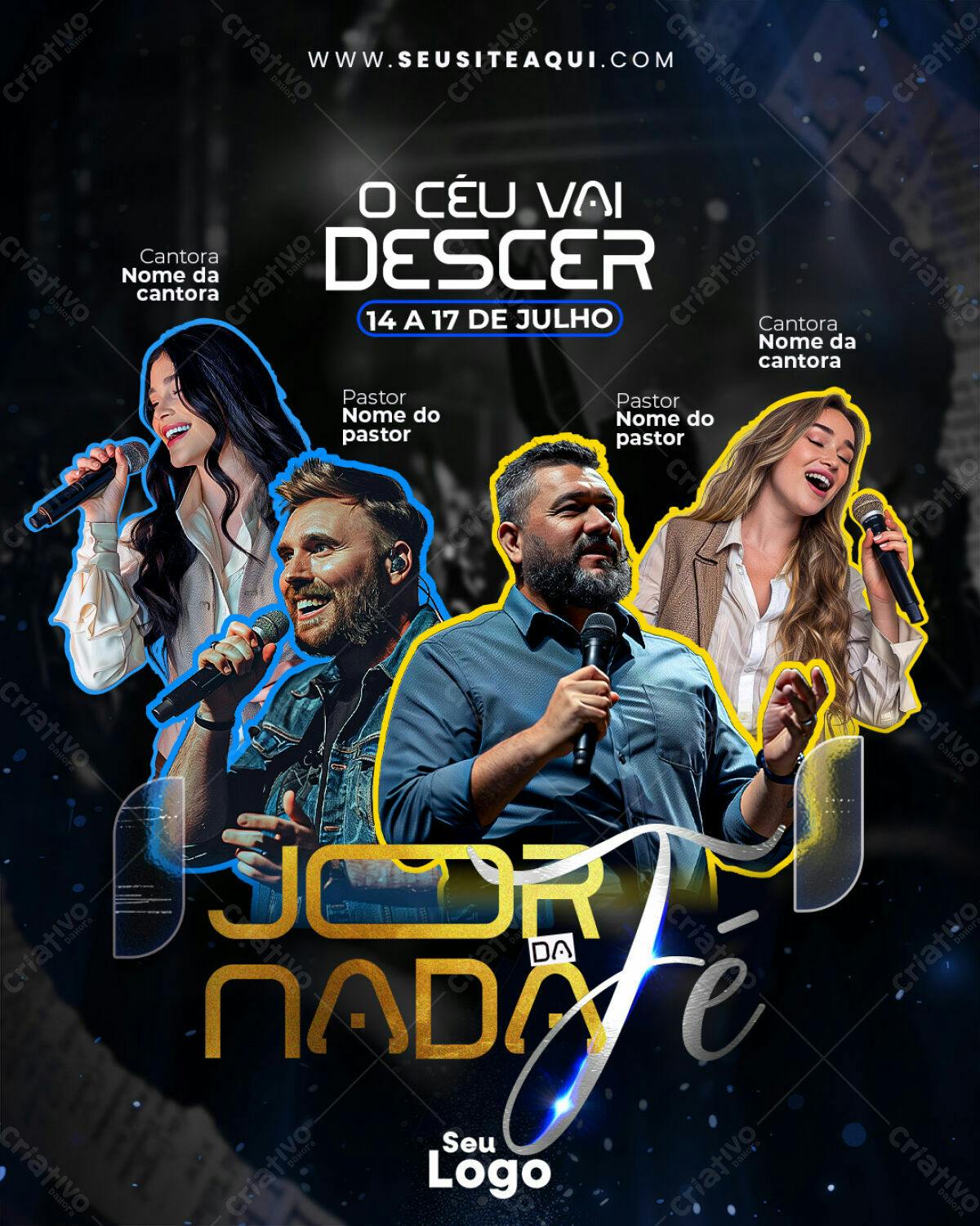 Flyer para Evento Gospel PSD Editável
