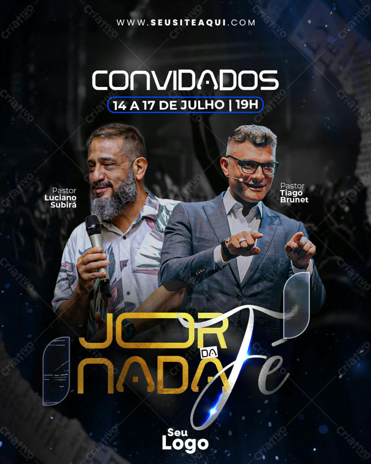 Flyer para Congresso de Fé PSD Editável