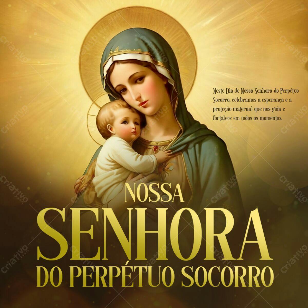Imagem Nossa Senhora do Perpétuo Socorro PSD Editável