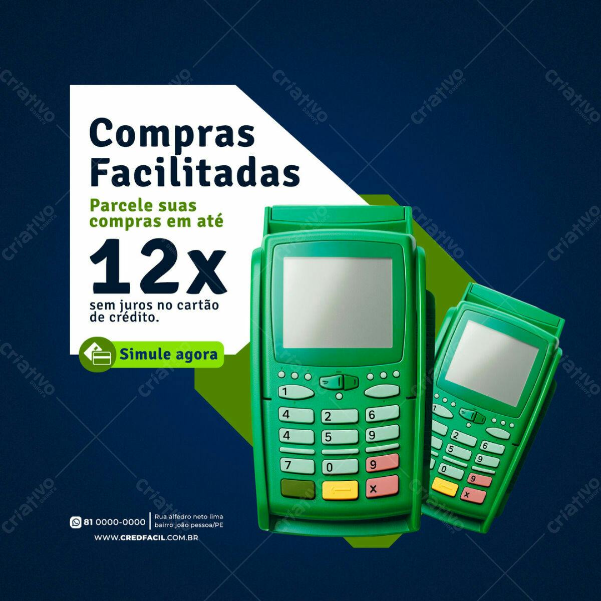 Flyer para Promoção de Compras Facilitadas PSD Editável