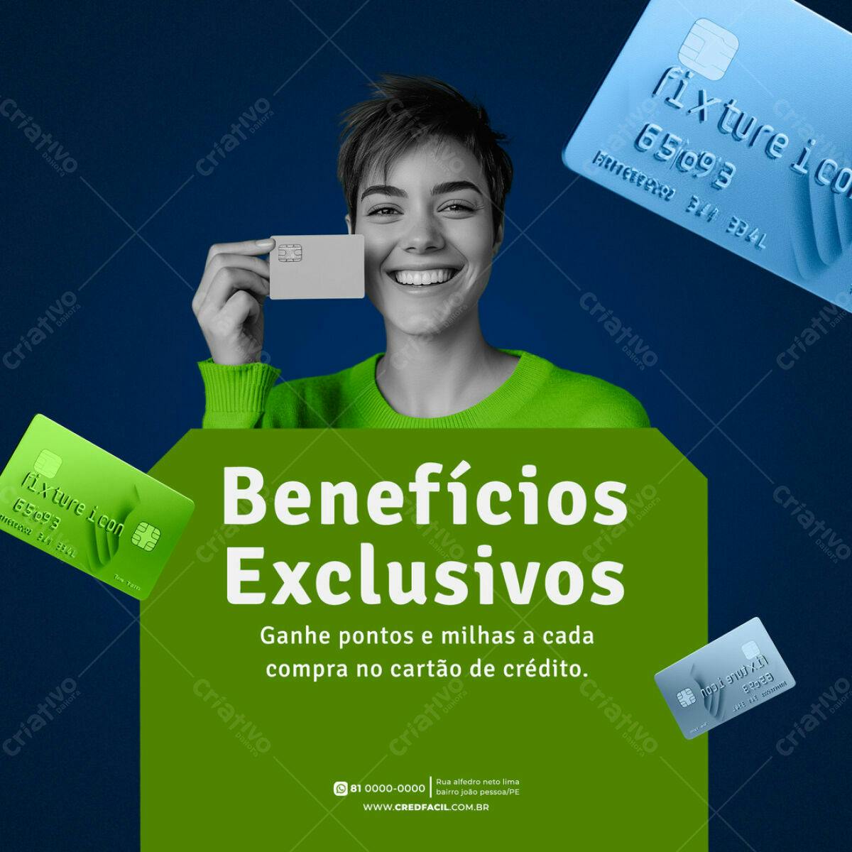 Postagem Redes Sociais Cartão de Crédito PSD Editável
