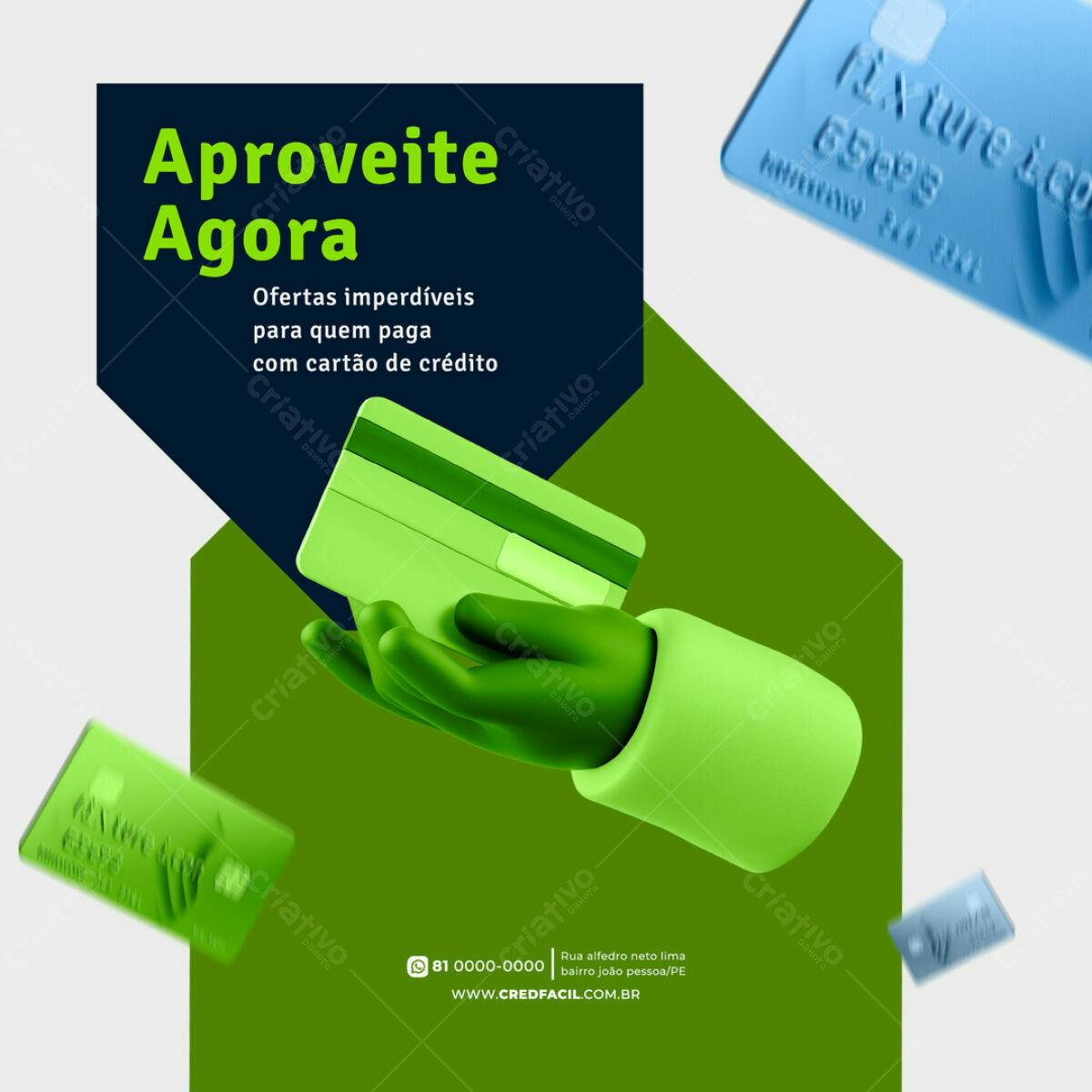 Post para Promoção de Cartão de Crédito PSD Editável