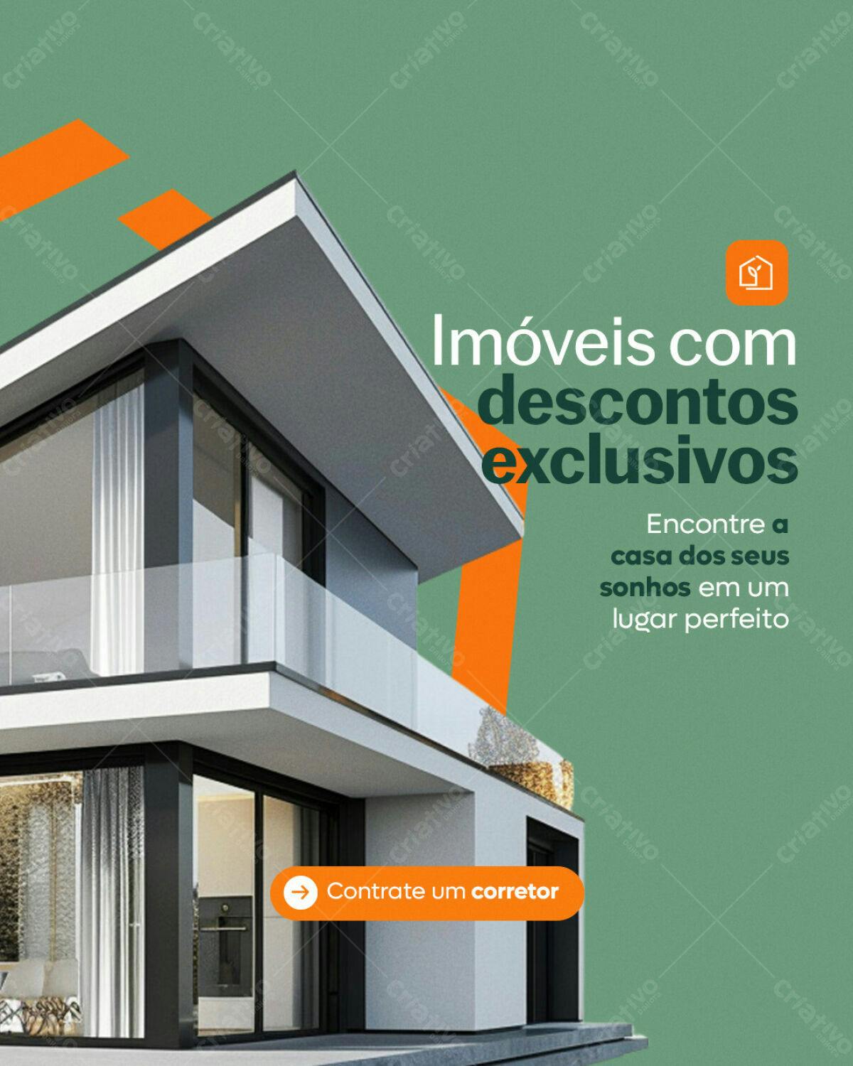 Flyer Imóveis com Descontos Exclusivos PSD Editável