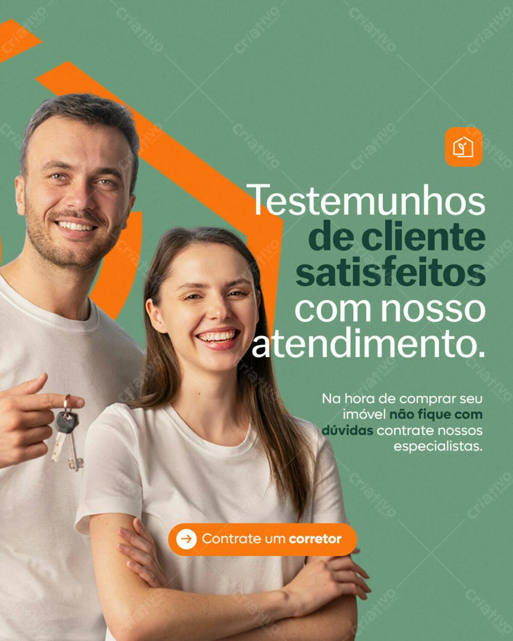 Cliente Satisfeito Social Media Corretor De Imóveis Psd