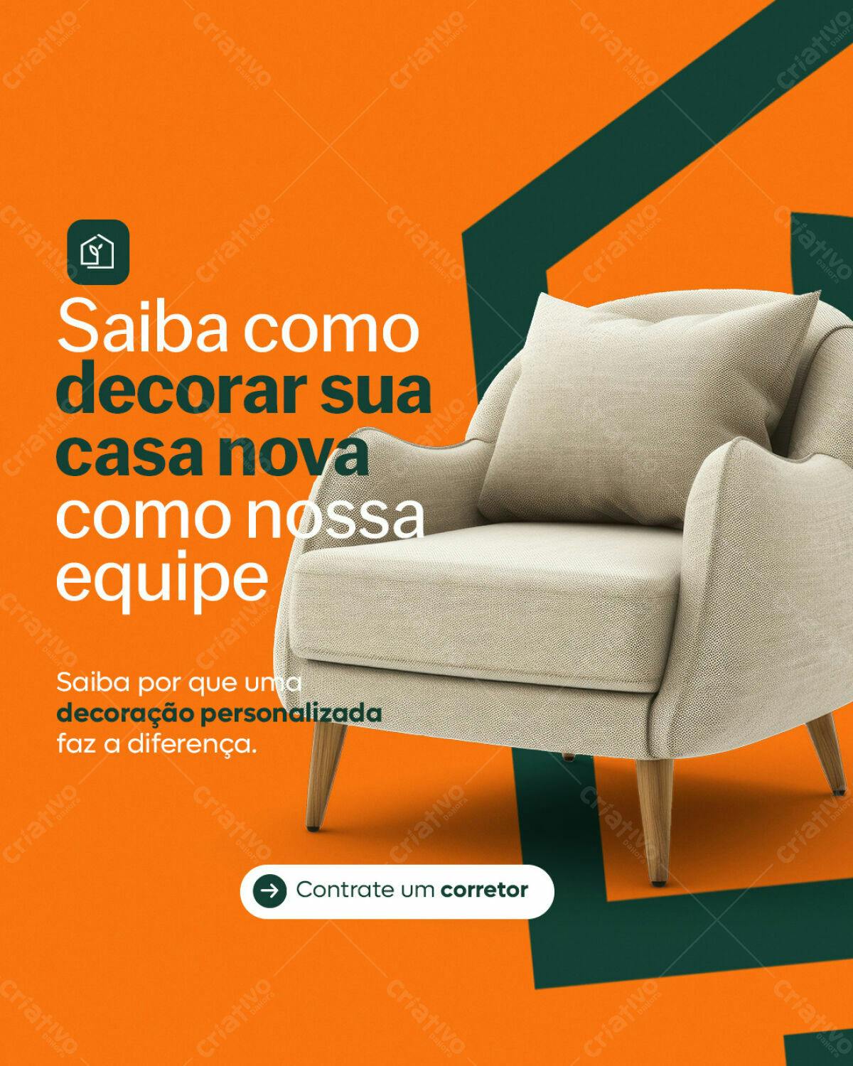 Post para Imóveis: Decoração de Casa Nova PSD Editável