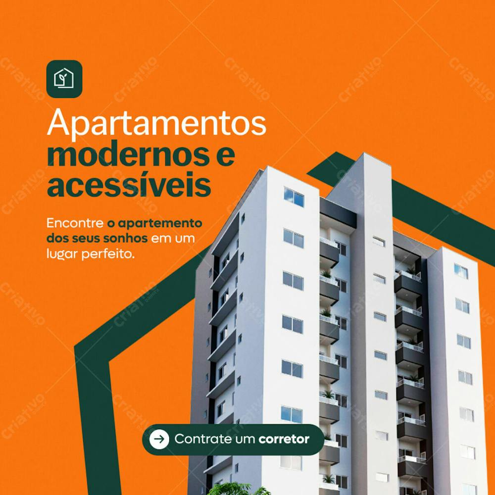 Corretor De Imóveis Apartamentos Modernos Psd Editável