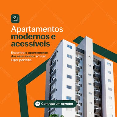 Corretor de imóveis apartamentos modernos psd editável