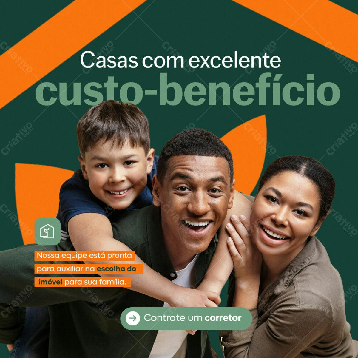 Banner Imobiliário Família Feliz PSD Editável
