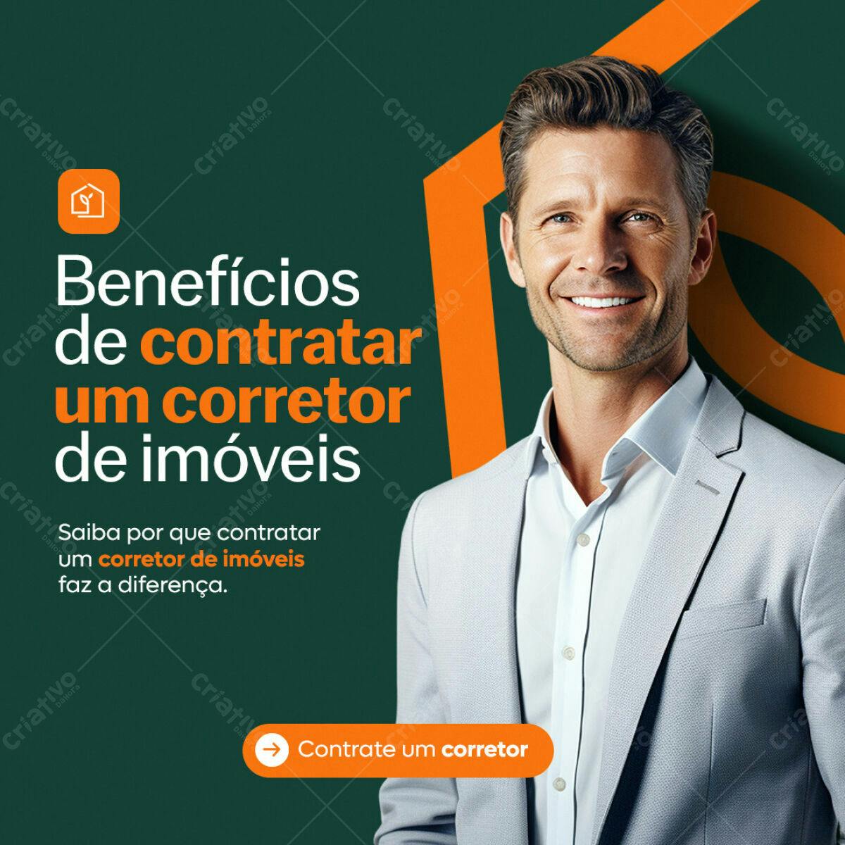 Postagem Redes Sociais Corretor de Imóveis PSD Editável
