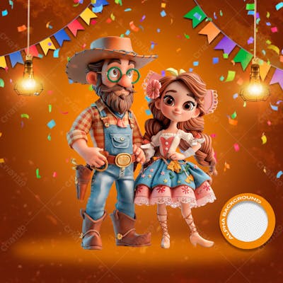 Mascotes De Festa Junina Modelo 100