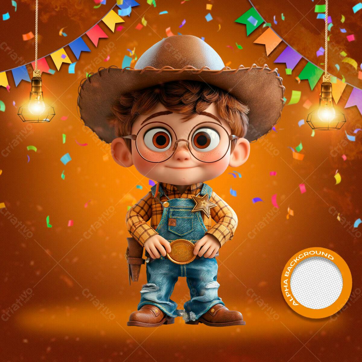 Festa Junina Infantil PSD Editável