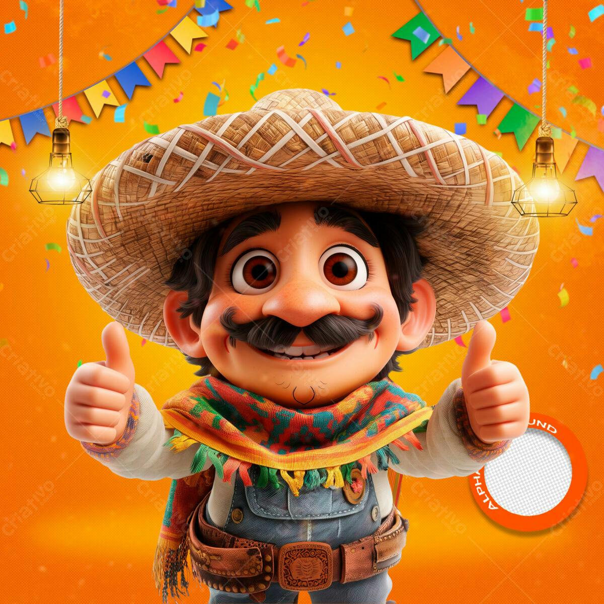 PSD Festa Mexicana para Convites Editável