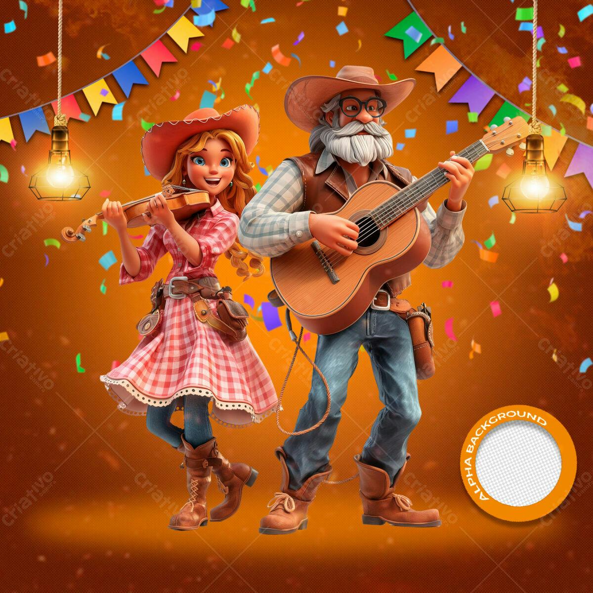 Background Festa Junina PSD Editável