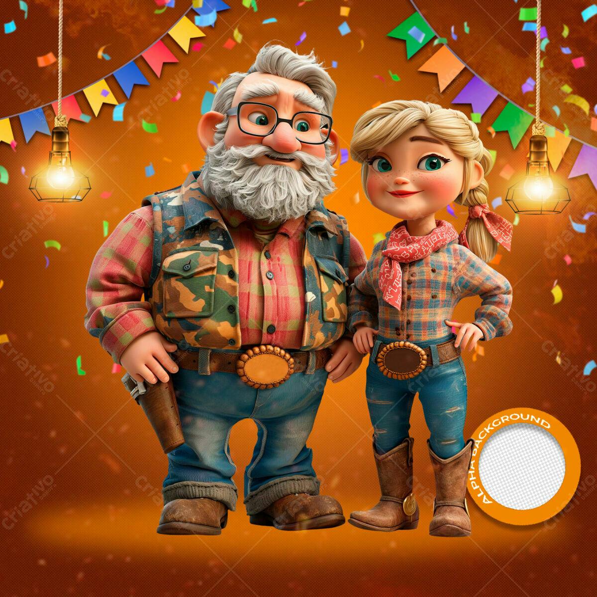 Background Festa Junina PSD Editável