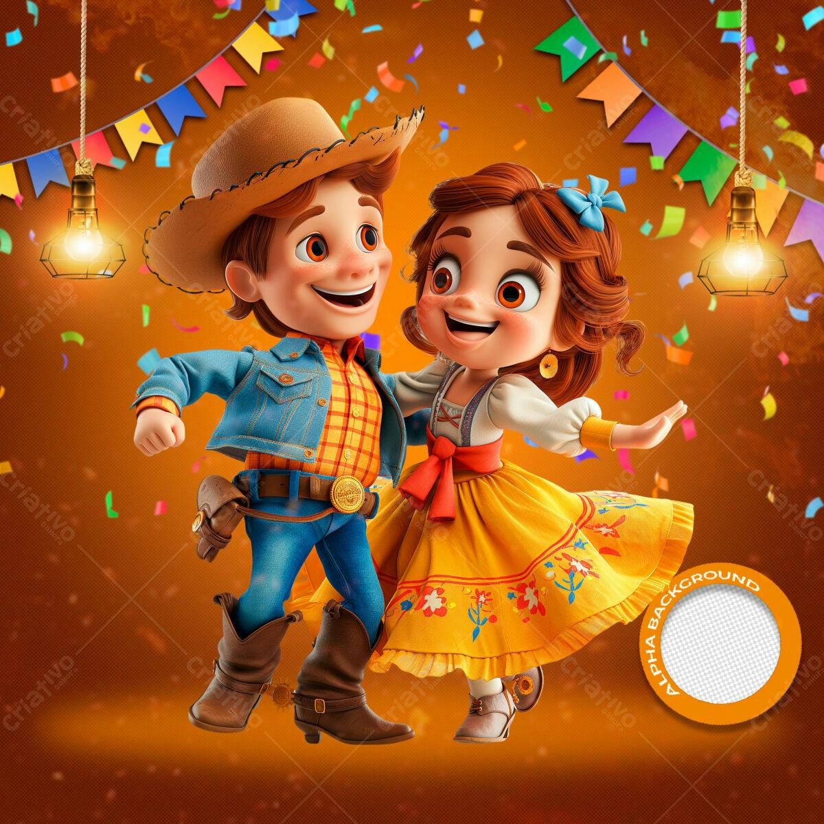 Background Festa Junina PSD Editável