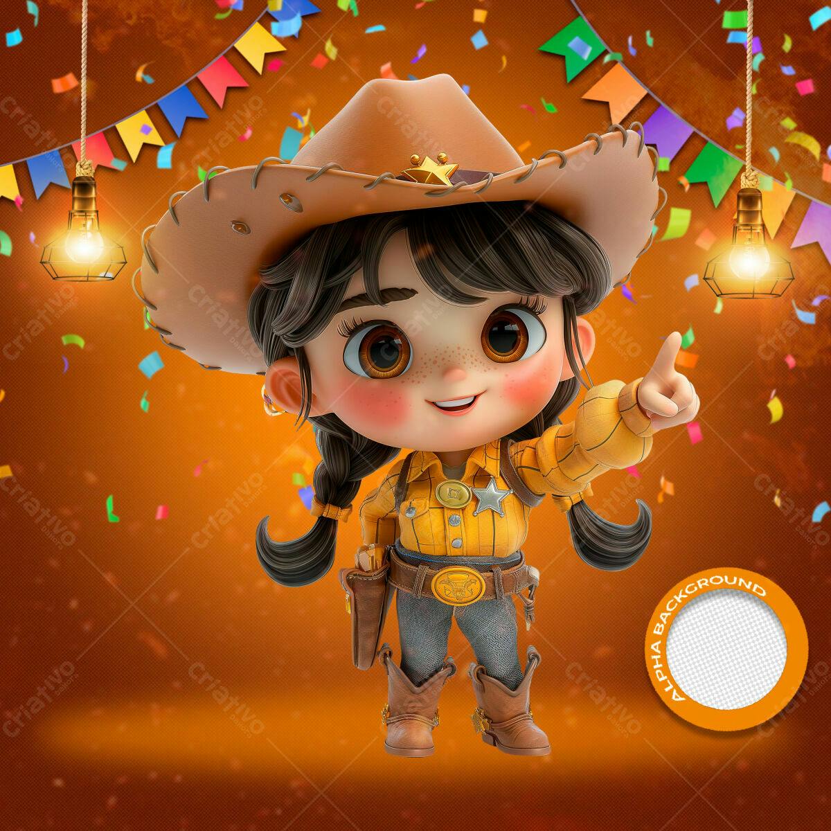 Festa Junina Infantil PSD Editável