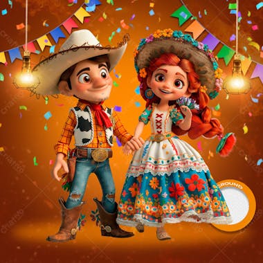 Mascotes de festa junina modelo 223