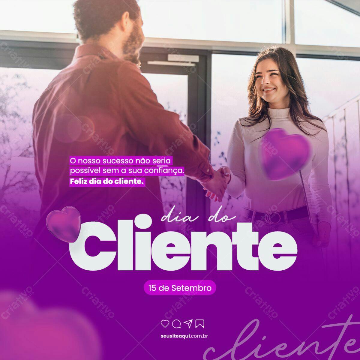 Postagem Dia do Cliente PSD Editável