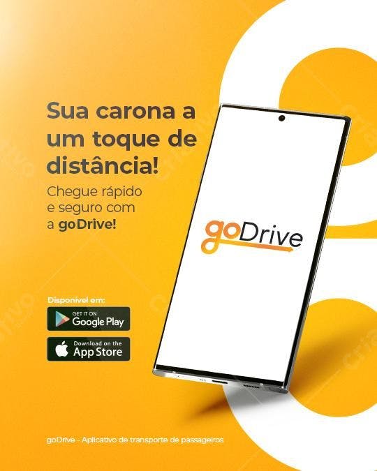 App para Transporte goDrive PSD Editável