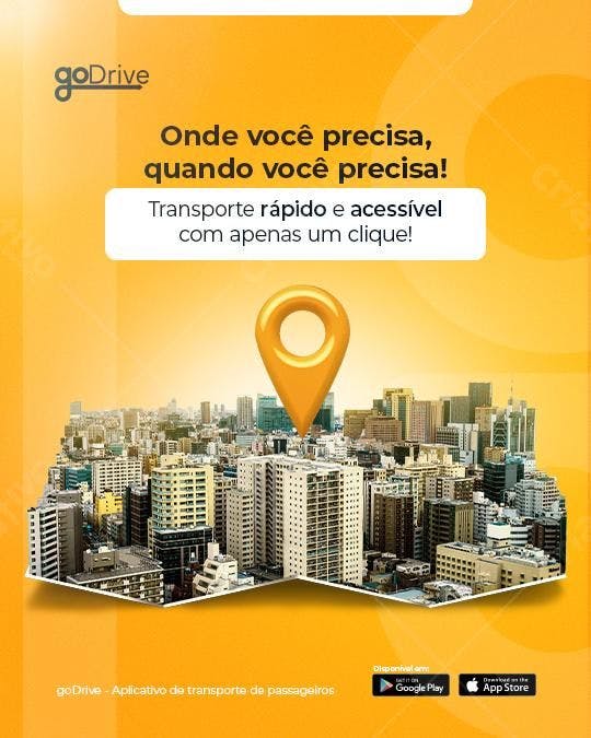 Flyer Aplicativo Transporte PSD Editável