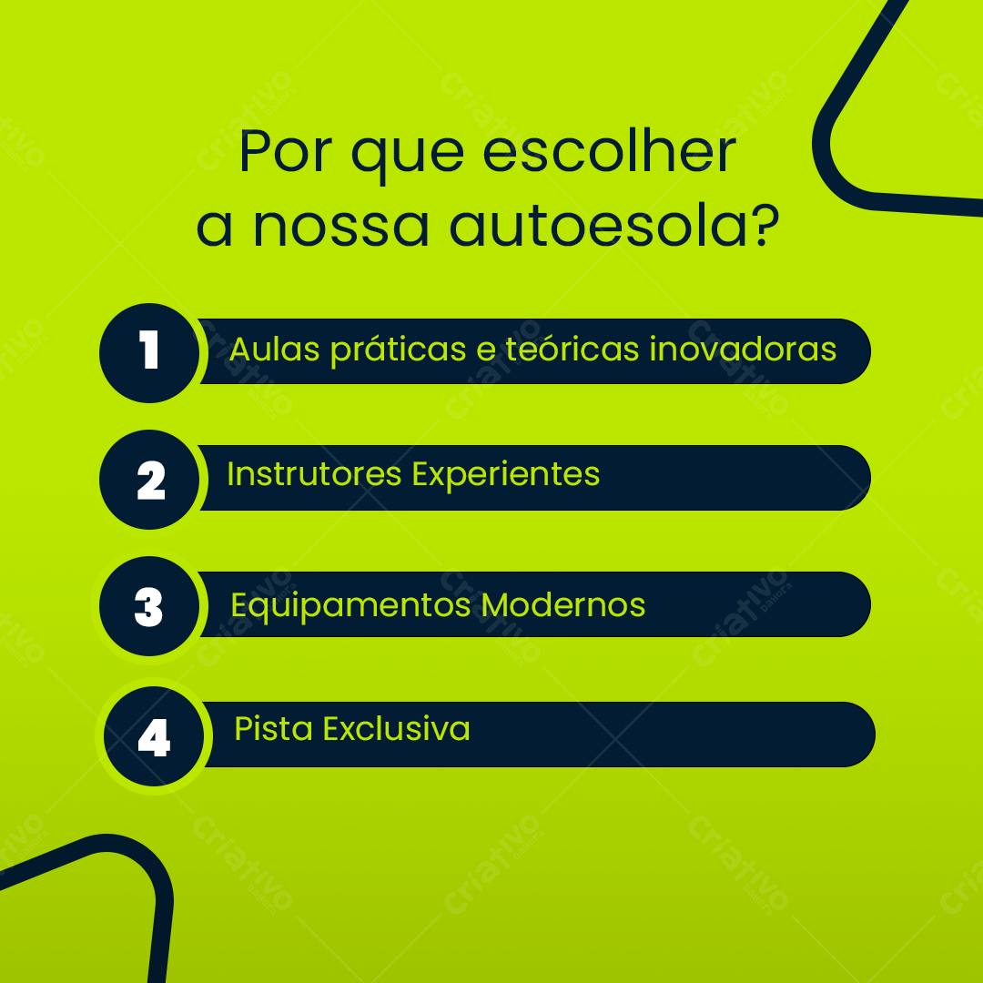 Post para Autoescola PSD Editável