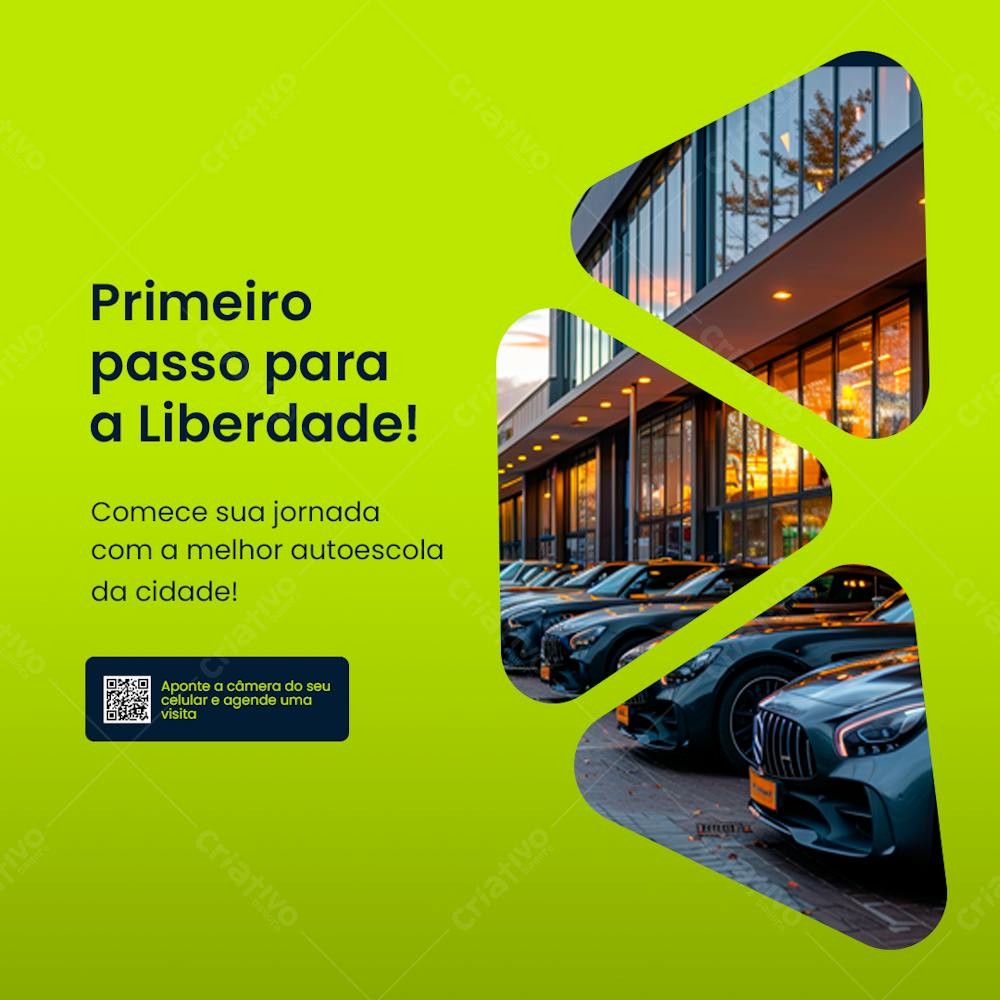 Social Media Design Autoescola Primeiro passo para a Liberdade