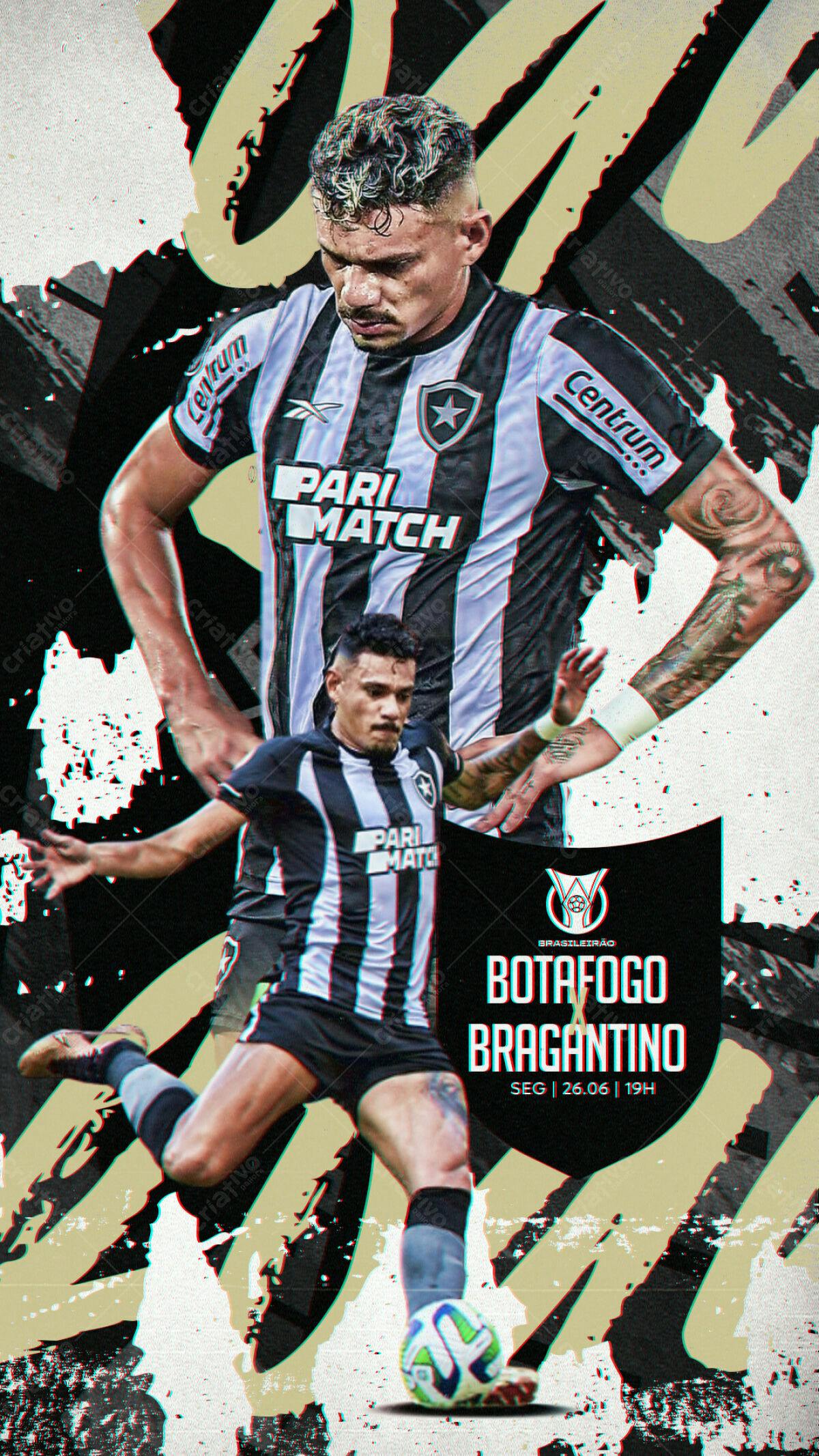 Poster Jogo Botafogo x Bragantino PSD Editável