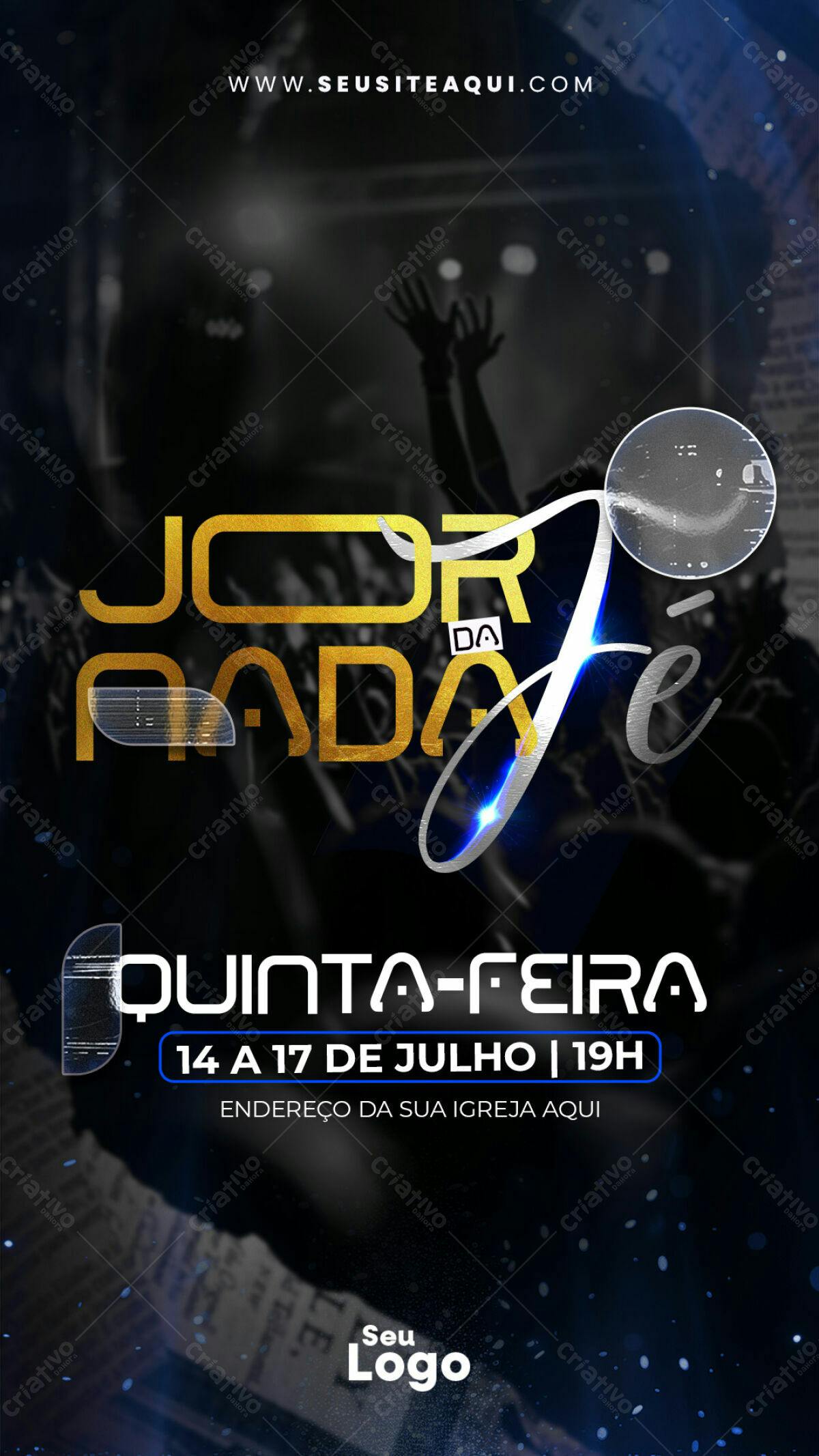 Flyer para Jornada da Fé PSD Editável