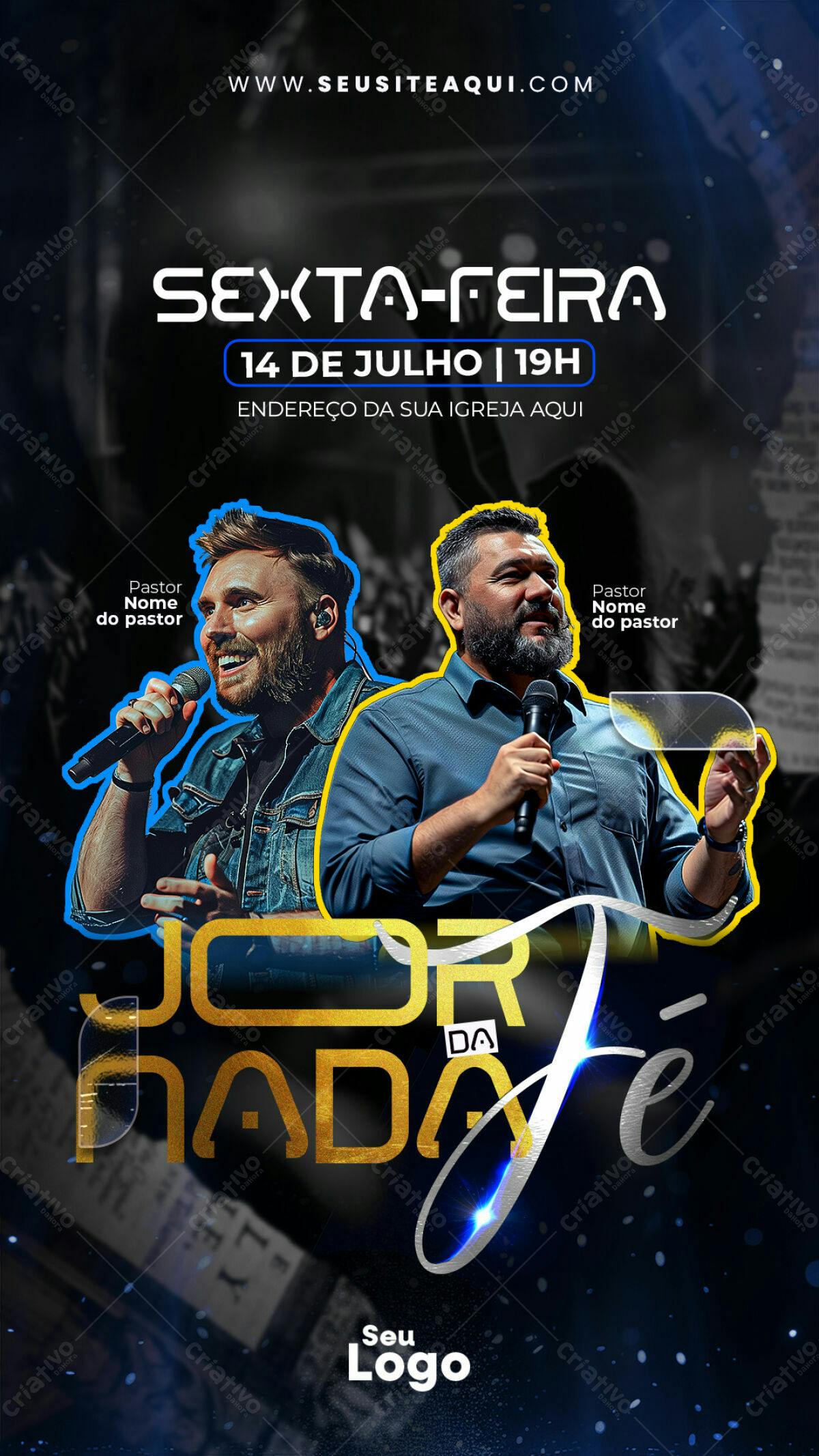 Flyer para Evento Gospel PSD Editável
