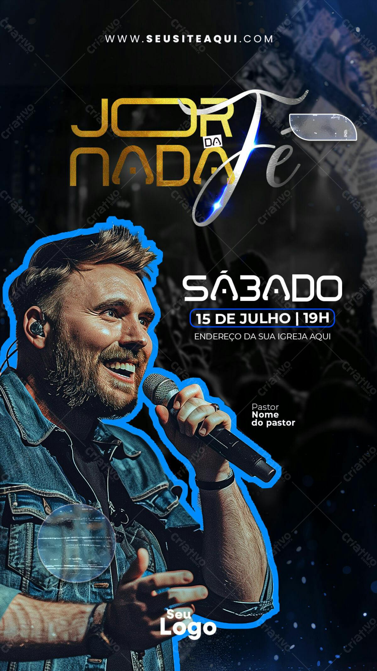 Flyer para Evento Gospel PSD Editável